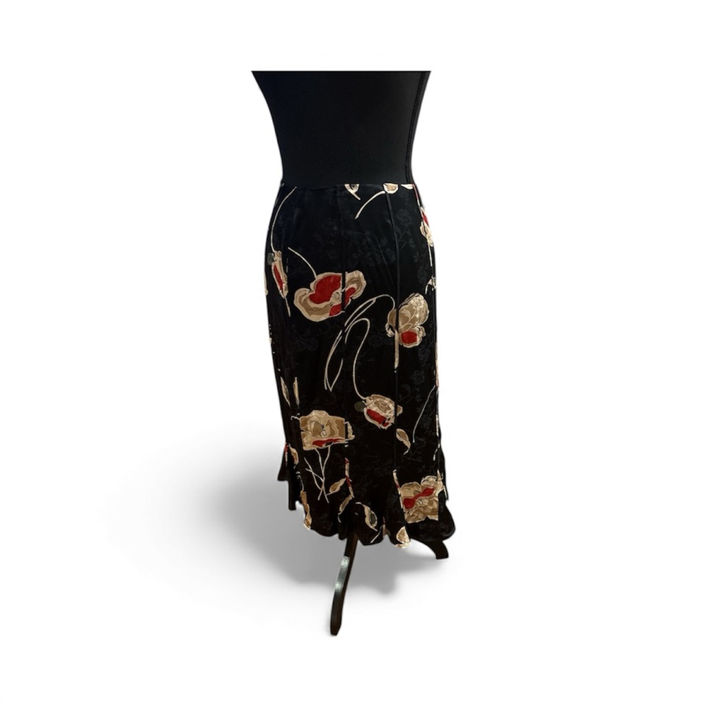 Jones New York silk Floral Black  Skirt